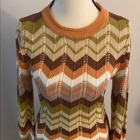 Forever 21 chevron sweater dress size large - Picture 2 of 8